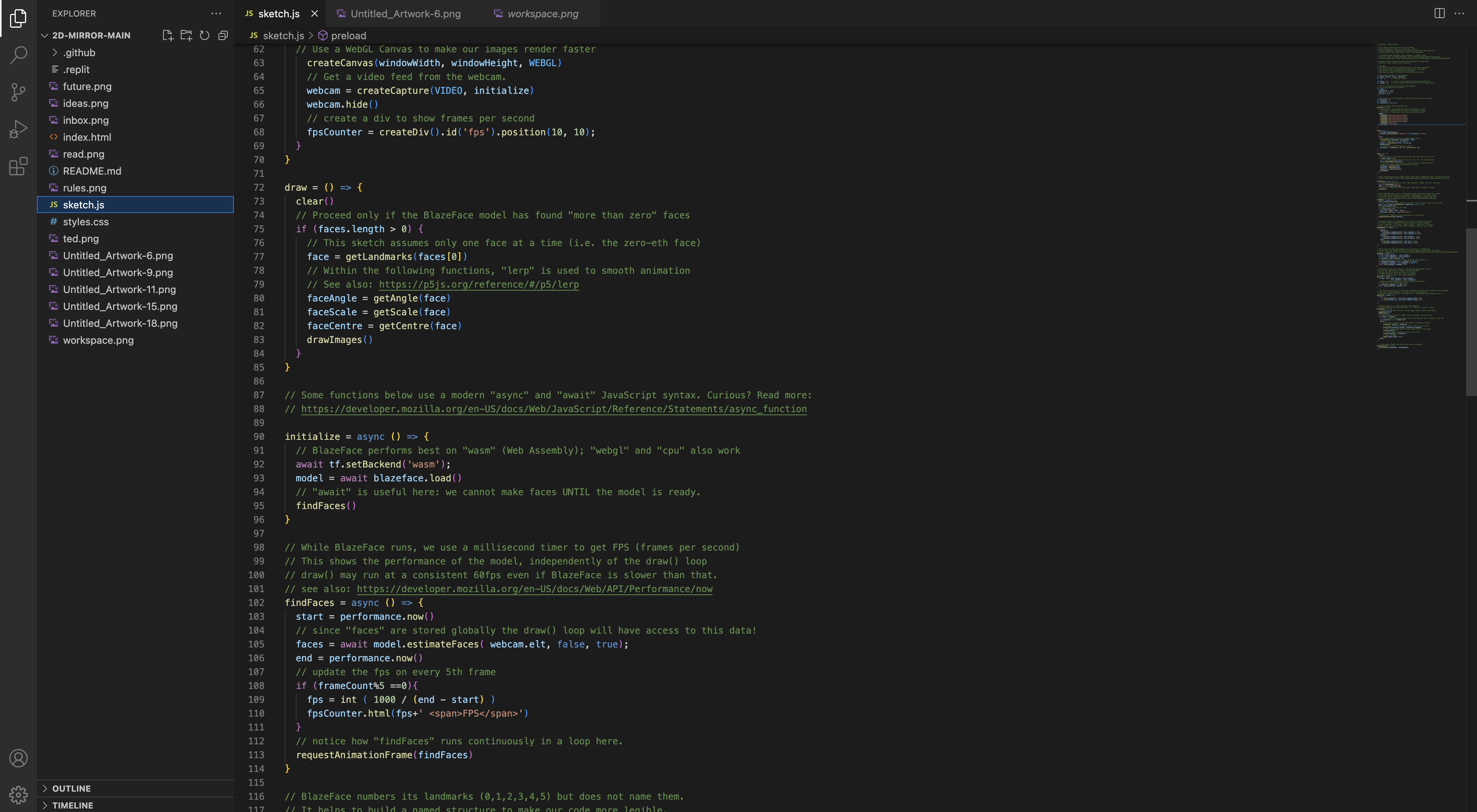 Activity 1 P5.Js blazeface and data portrait exploration